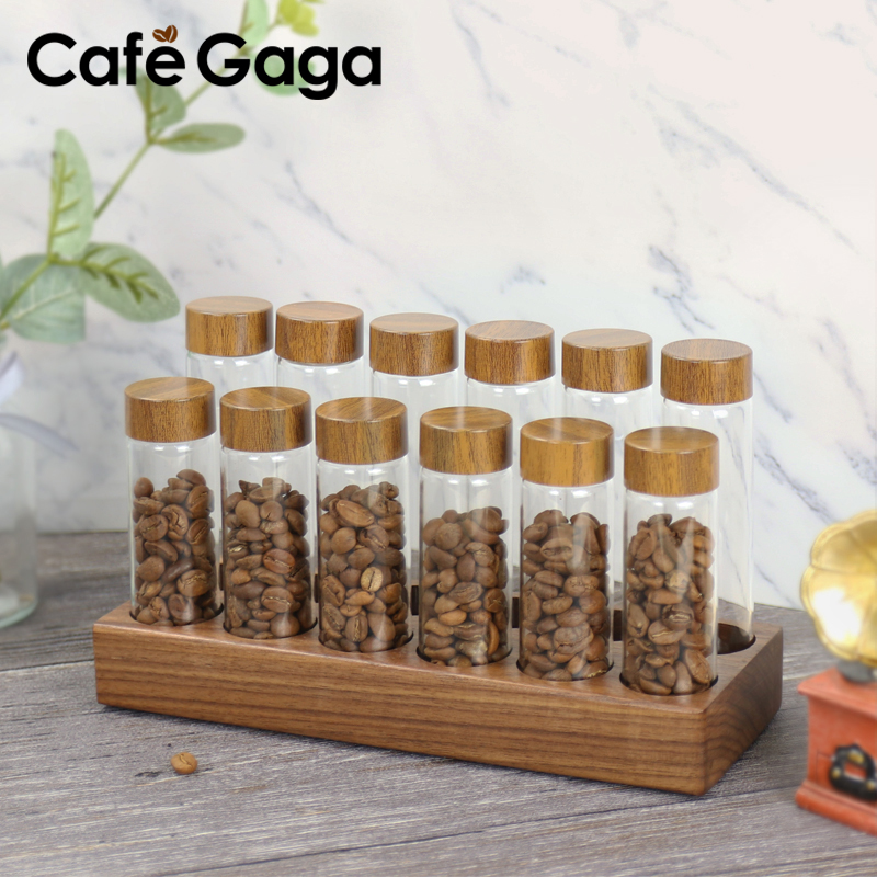 Coffee Equipment Organizer - Coffee Beans Storage Container Glass Tube