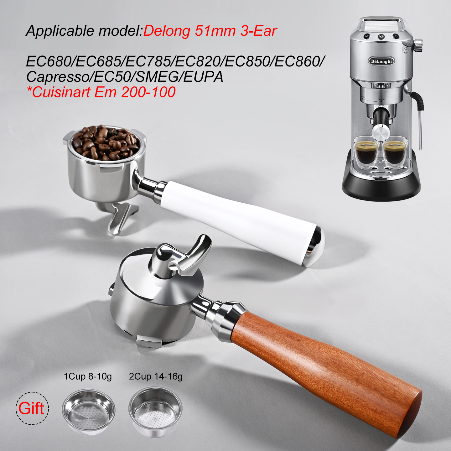 Coffee Equipment Espresso - 51mm Double Spout Coffee Portafilter for
