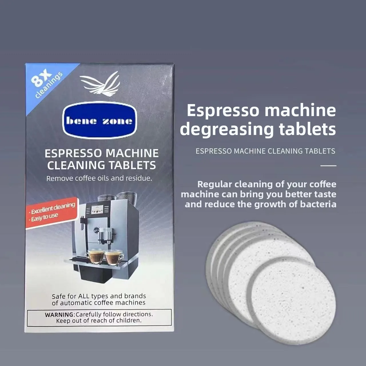 Backflush Tablet Cleaner - New Espresso Machine Cleaning Tablets Descaling-Backflush