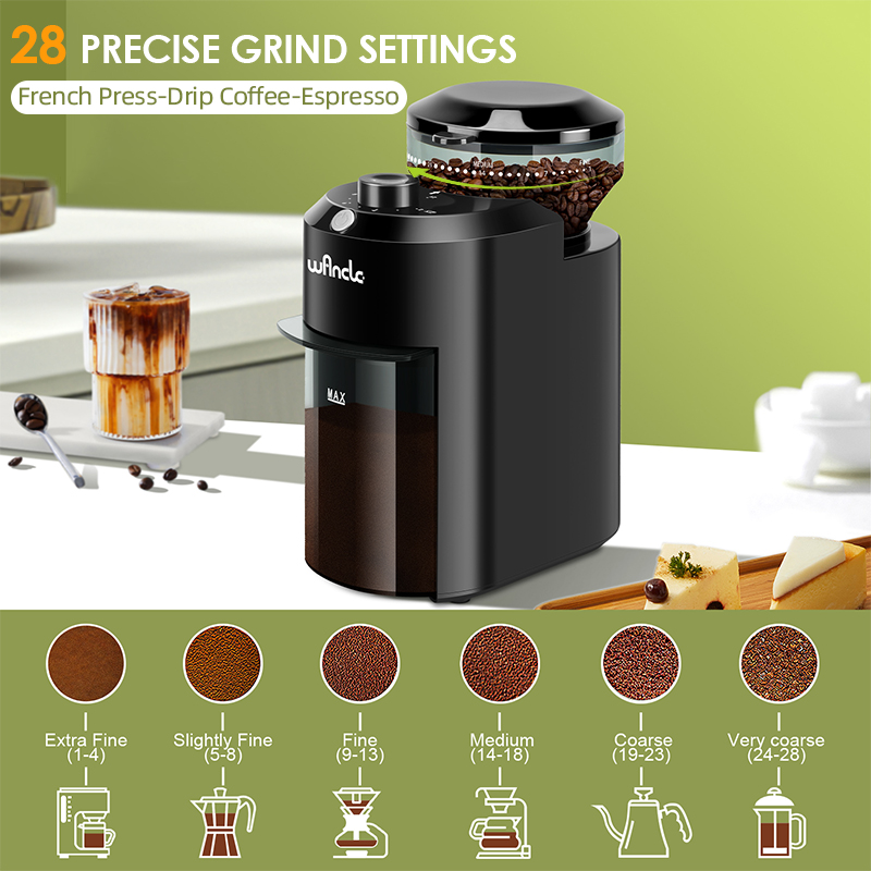 Wancle Electric Burr Coffee Gr – Coffee Grinder Burr Flat recenzja i cena
