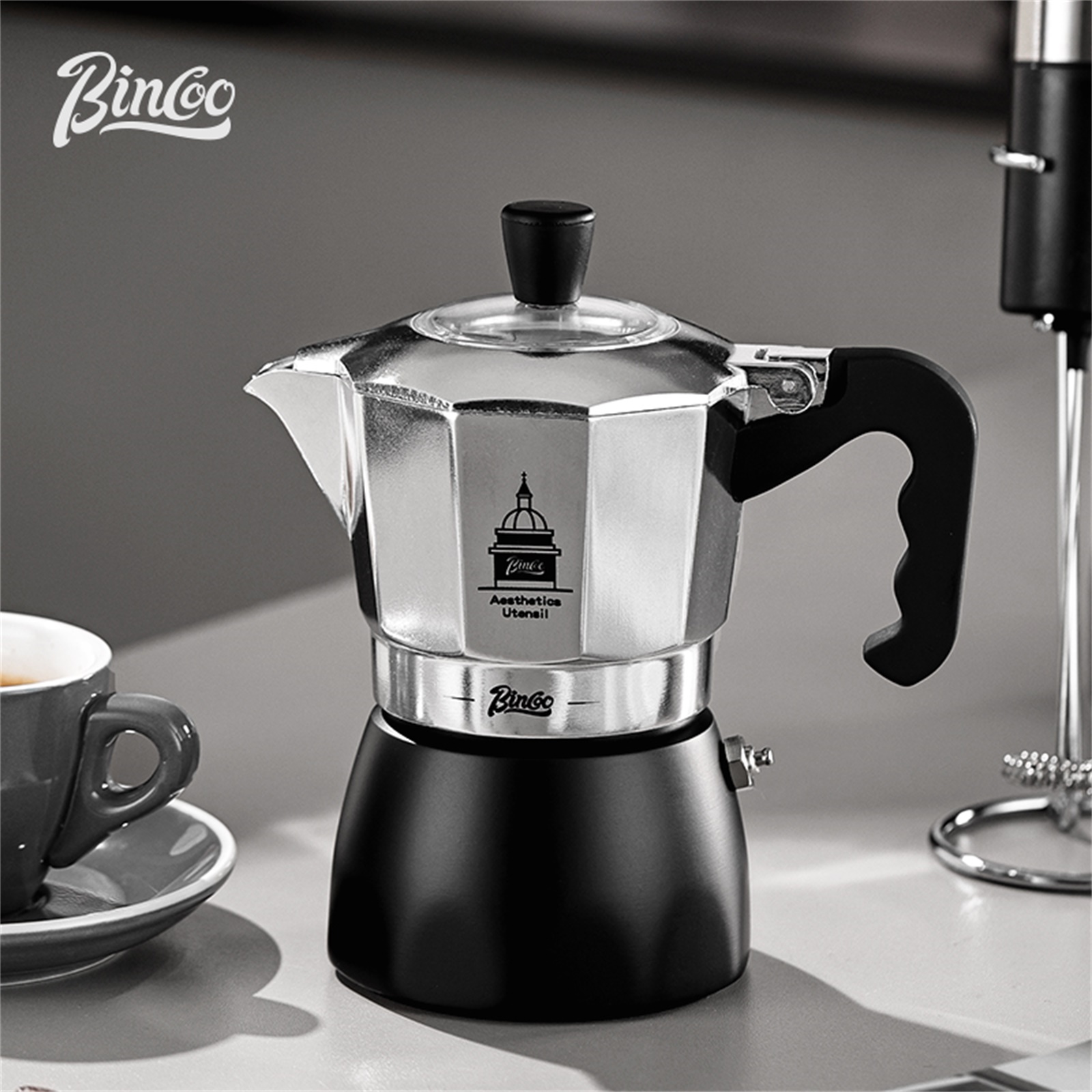 BINCOO Double Valve Moka Pot，E – Coffee Equipment Set recenzja i cena