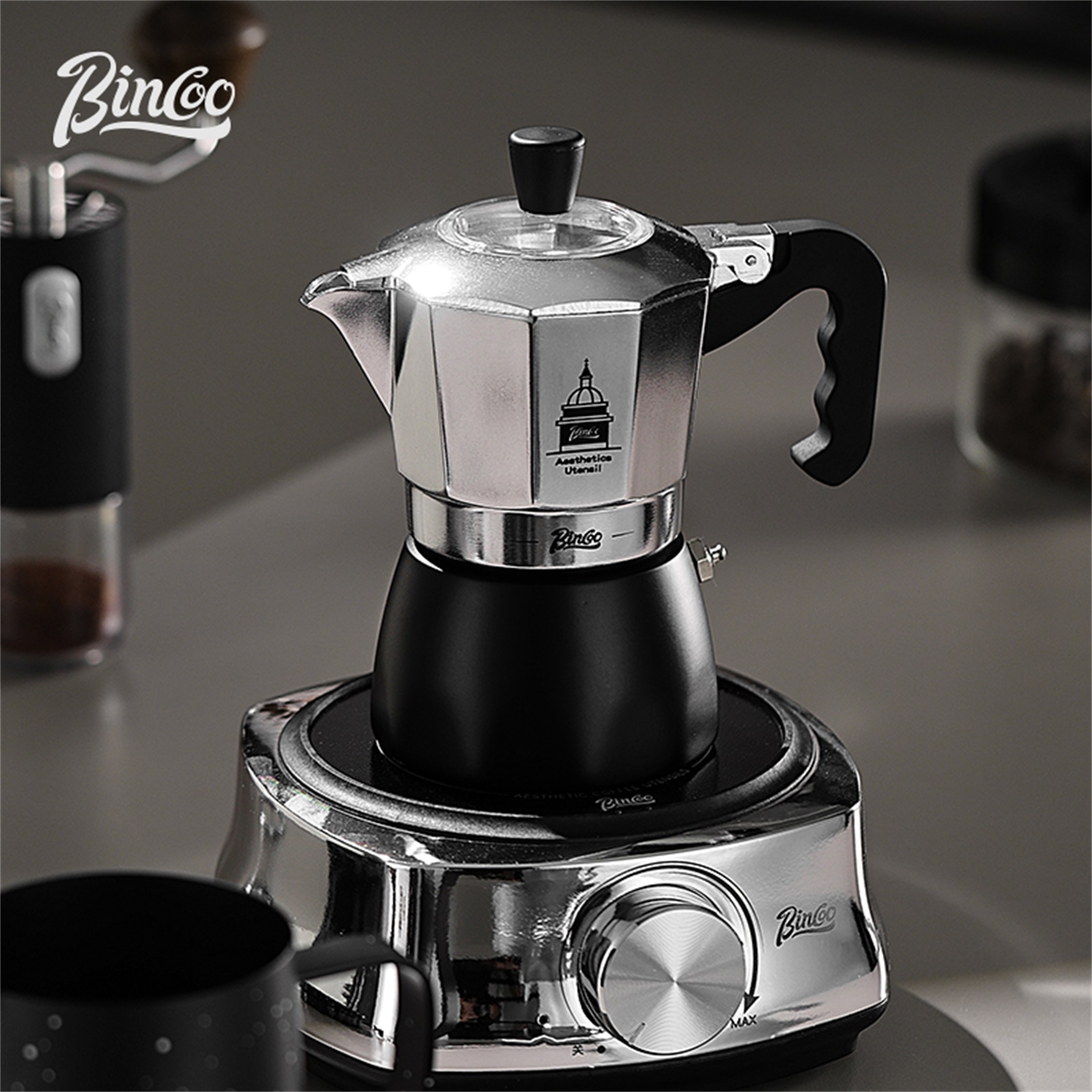 BINCOO Double Valve Moka Pot，E – Coffee Equipment Set recenzja i cena
