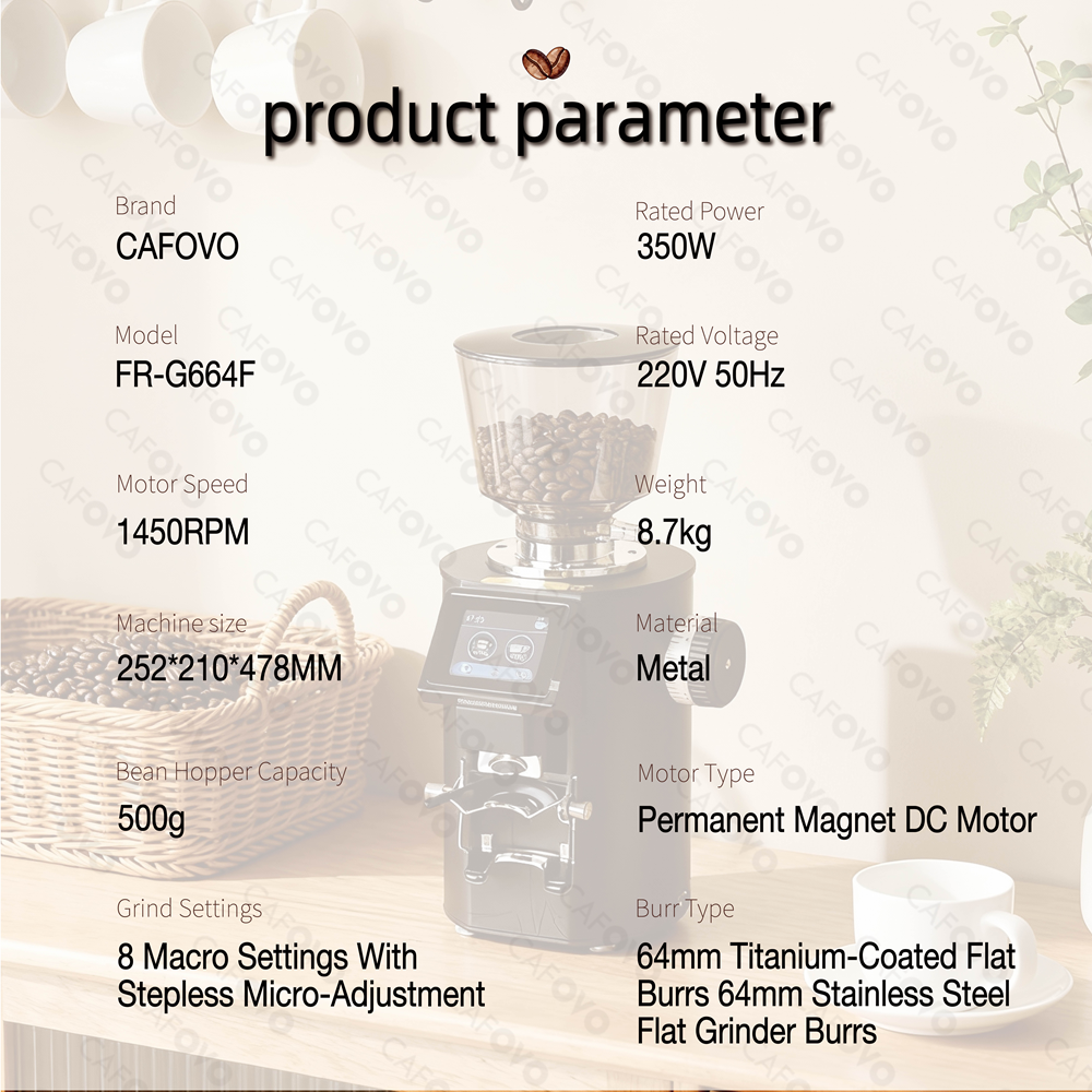 CAFOVO G664F Professional Weig – Coffee Grinder Burr Flat recenzja i cena