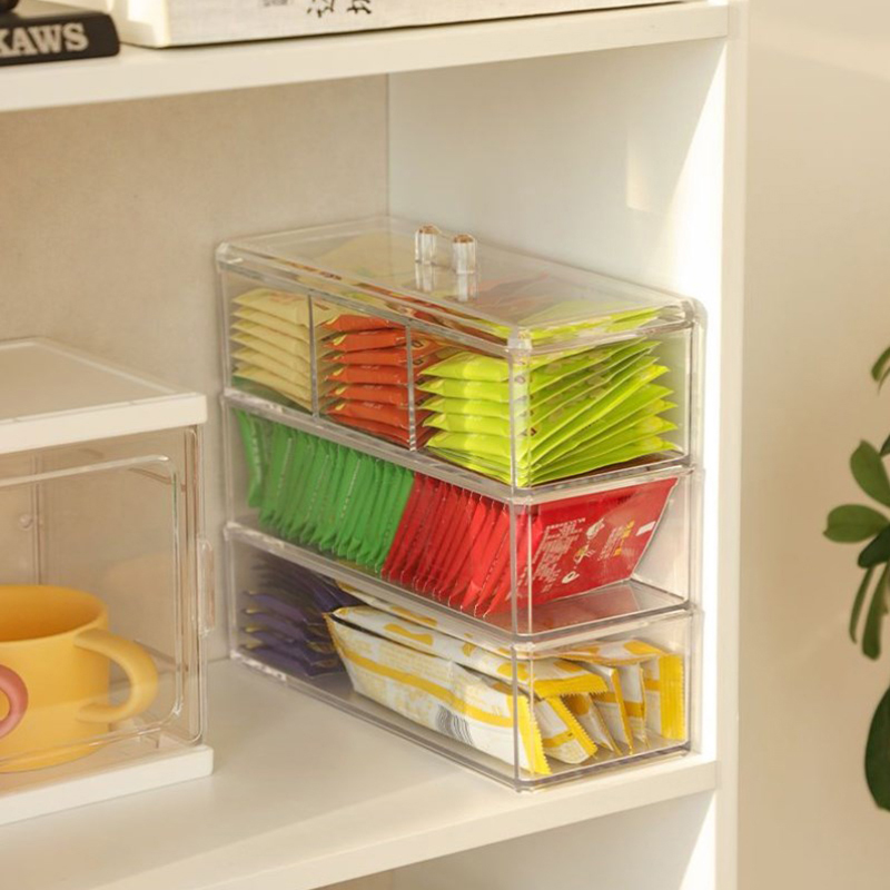 [E] Tea Bag Storage Box Drawer – Coffee Equipment Organizer recenzja i cena