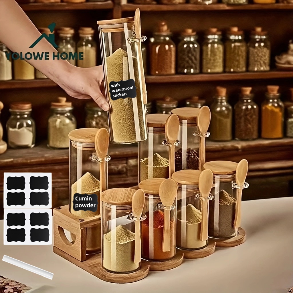 8-Piece Glass Storage Containe – Coffee Equipment Organizer recenzja i cena