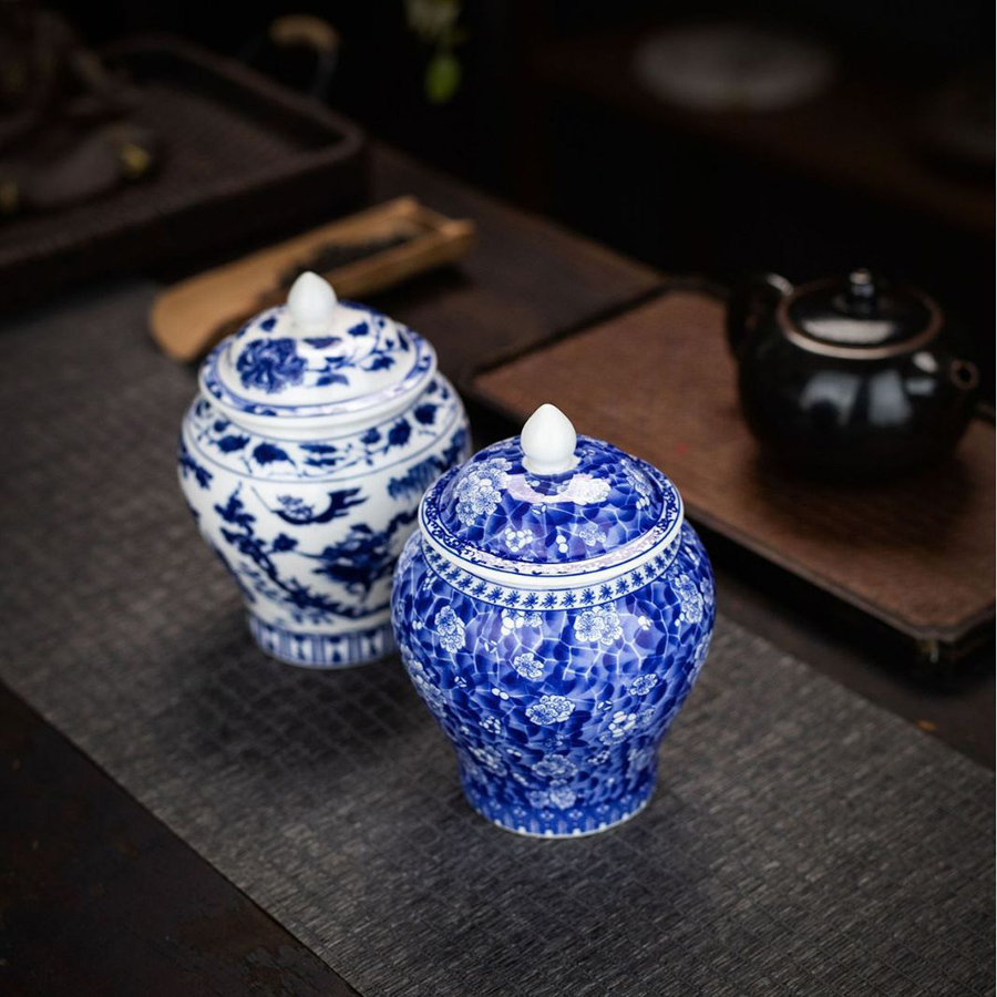 Blue and White Porcelain Tea C – Coffee Equipment Organizer recenzja i cena